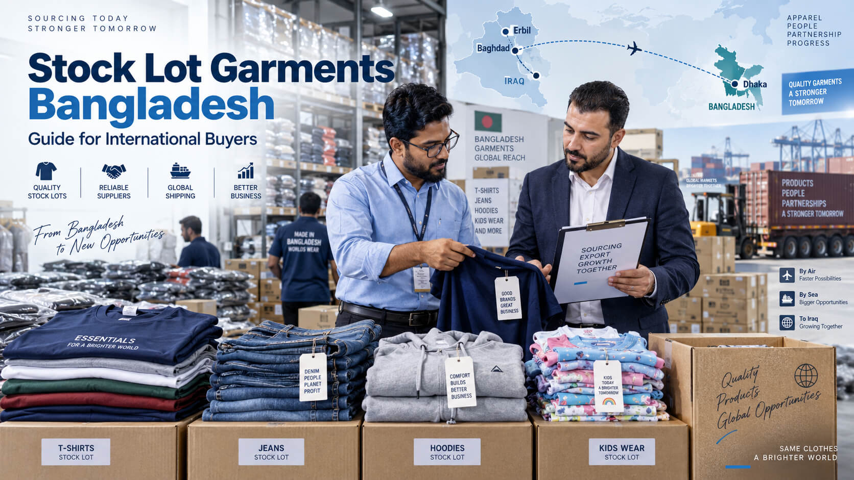 Stock Lot Garments Bangladesh Guide for Iraqi Buyers & Importers